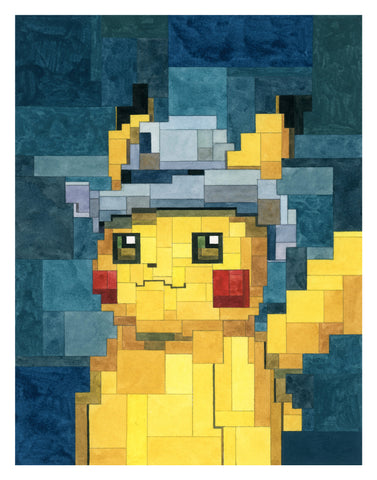 Pikachu with a Grey Felt Hat