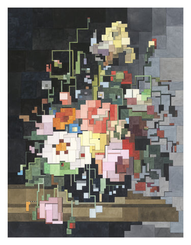 Flowers in a Glass Vase #3